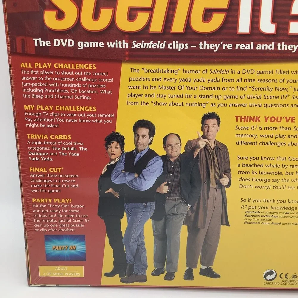 Seinfeld SCENE it? The‎ DVD Game 2008 Mattel New